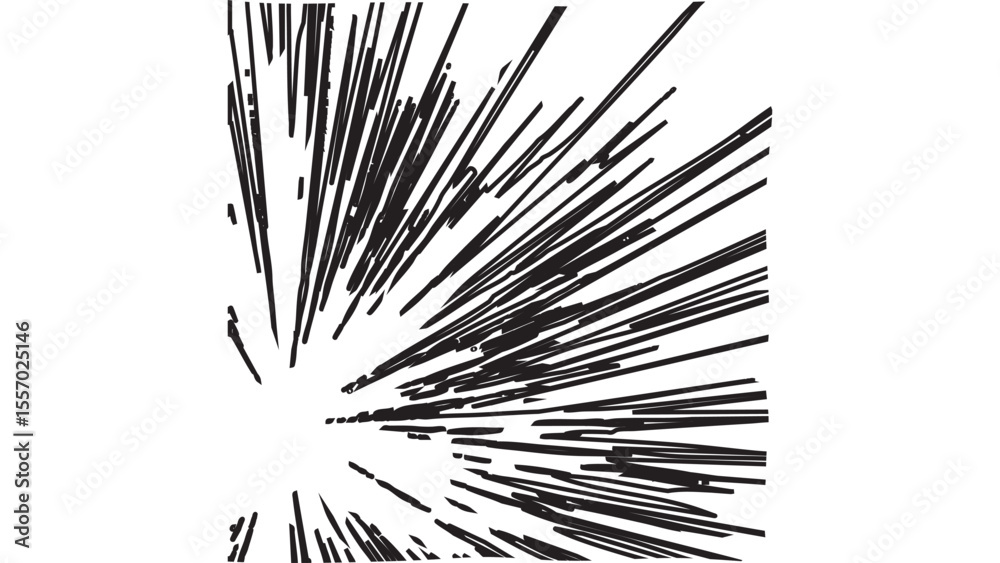 Obraz premium Black Comic Speed Lines