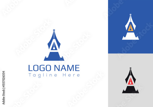Letter ''A'' pen Logo for educational purpose
