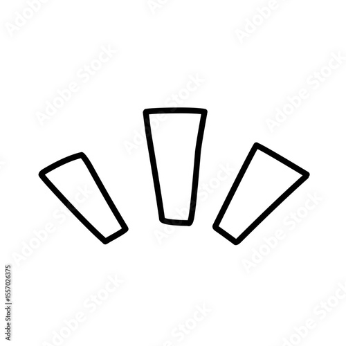 spark exclamation line vector