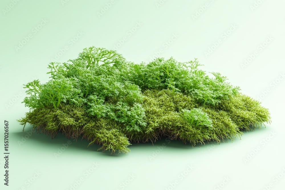 Fototapeta premium A miniature landscape of vibrant green moss.