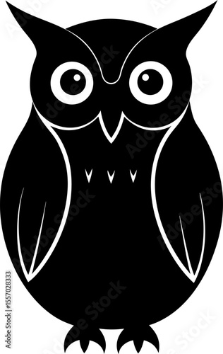 owl on white background, trick on a skateboard