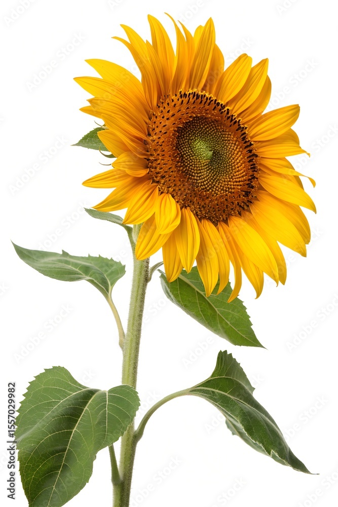 Naklejka premium sunflower isolated on white background