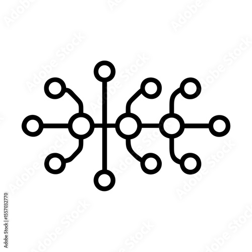 Geometric network connection illustration in minimal style  