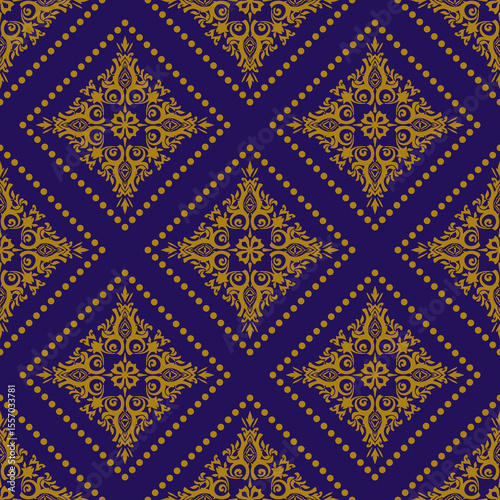 Purple Gold Geometric Pattern Wallpaper - Luxury Geometric Diamond Design Background - Elegant Geometric Ornamental Print for Premium Interior Decor
