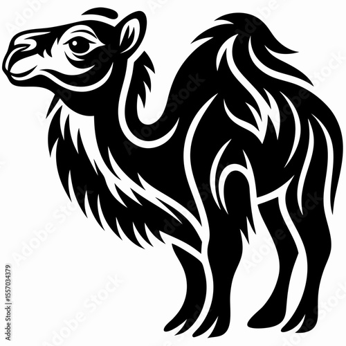 Wallpaper Mural Stylized Camel Illustration Tribal Desert Animal Vector Art Torontodigital.ca