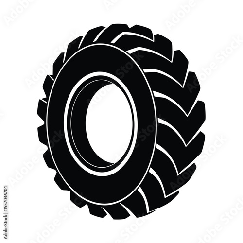 Monster tractor tyre silhouette vector bundle, Black Monster tractor tyre
