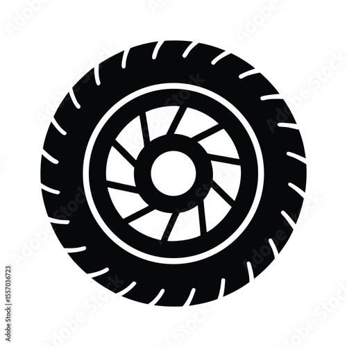 Monster tractor tyre silhouette vector bundle, Black Monster tractor tyre