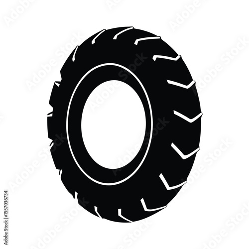 Monster tractor tyre silhouette vector bundle, Black Monster tractor tyre