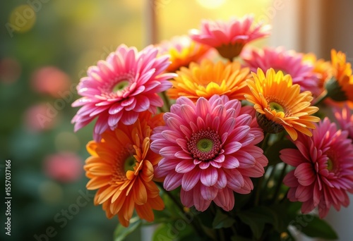 vibrant flower bouquet dew drops nature floral arrangement colorful petals natural beauty freshness, dewdrop, bloom, leaf, blossom, wildflower, stem, plant