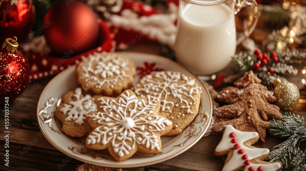 Christmas cookies and milk Christmas cookies and milk