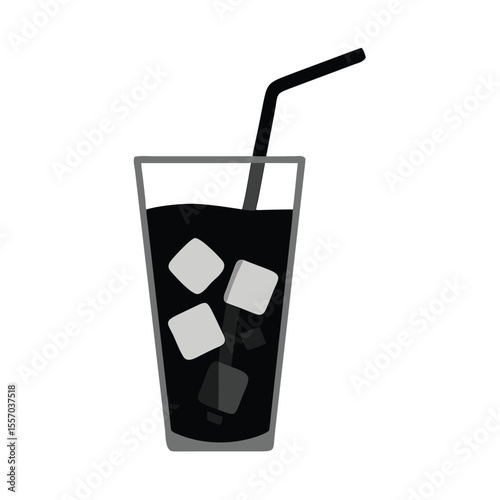 Iced Drink Glass Icon - Refreshing Summer Beverage Symbol