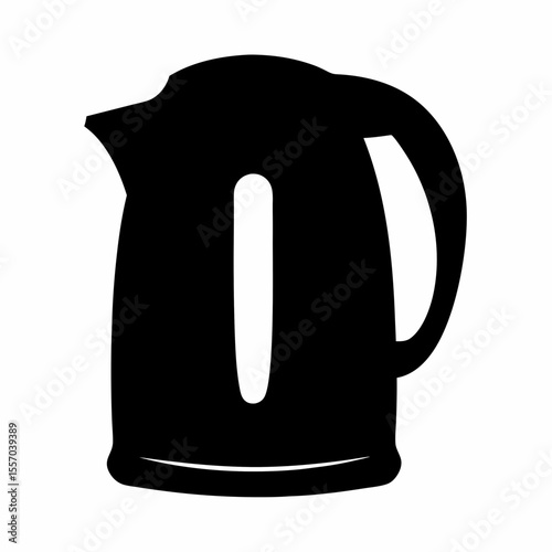 Electric kettle silhouette vector, kettle vector silhouette icon