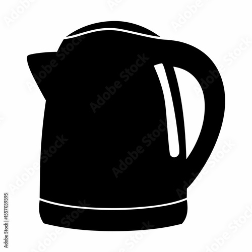 Electric kettle silhouette vector, kettle vector silhouette icon
