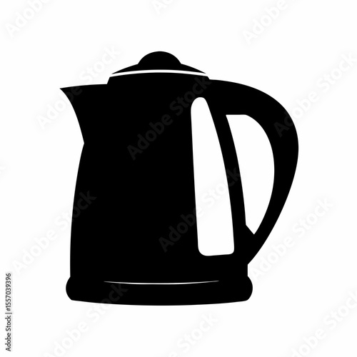 Electric kettle silhouette vector, kettle vector silhouette icon