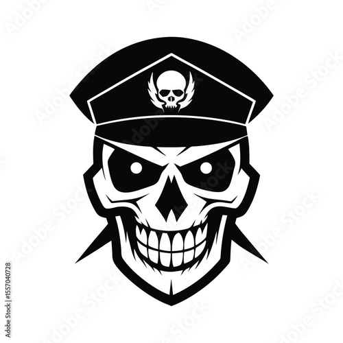 pirate skull head icon isolated on white background