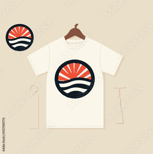 A curated collection of Japan-inspired vector emblems with flat graphic style