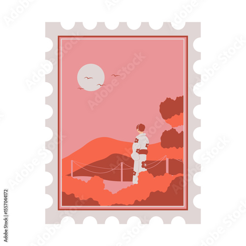 Travel Stamp Illustration