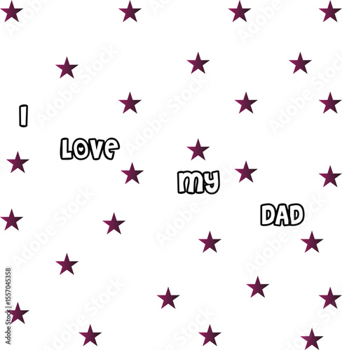 Scattered pink stars on a black background pattern art