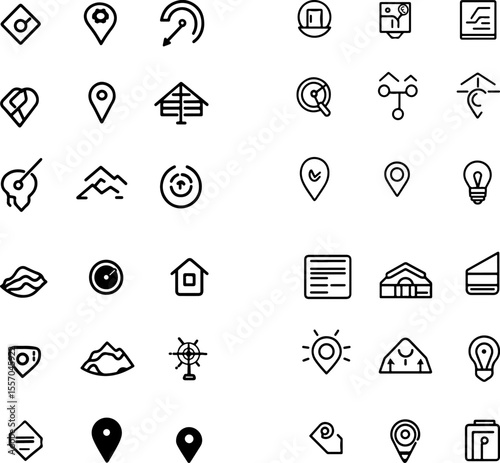 location icon map pin map marker GPS icon destination icon navigation icon place marker geolocation icon pin icon travel icon address icon location pointer tracking icon find location
