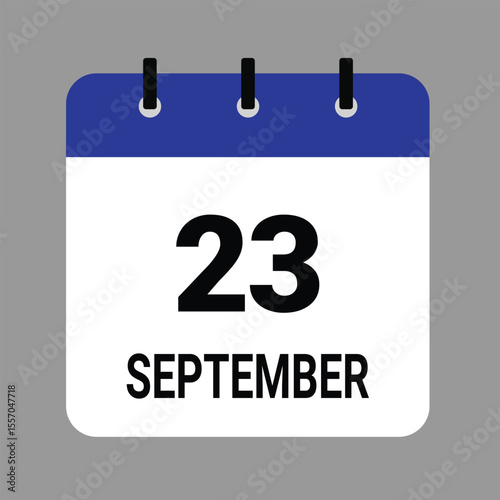 SEPTEMBER-23- Daily Calendar Icon - White Background