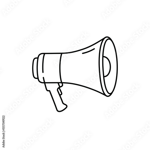 illustration of megaphone icon with simple line style