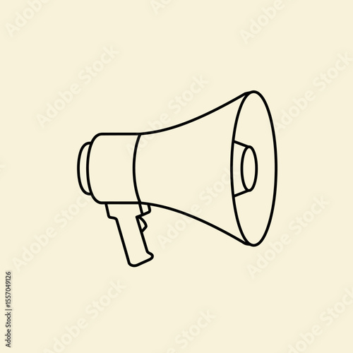 illustration of megaphone icon with simple line style