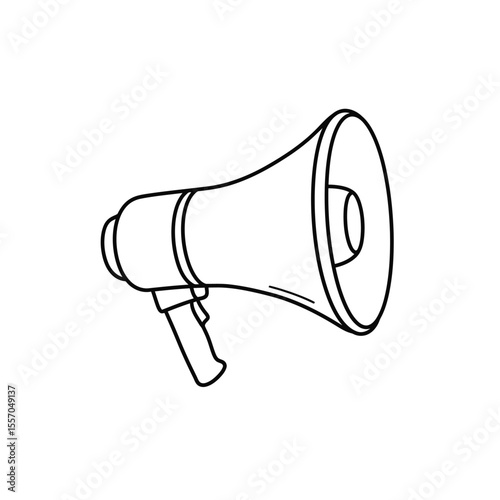 illustration of megaphone icon with simple line style