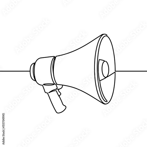 illustration of megaphone icon with simple line style