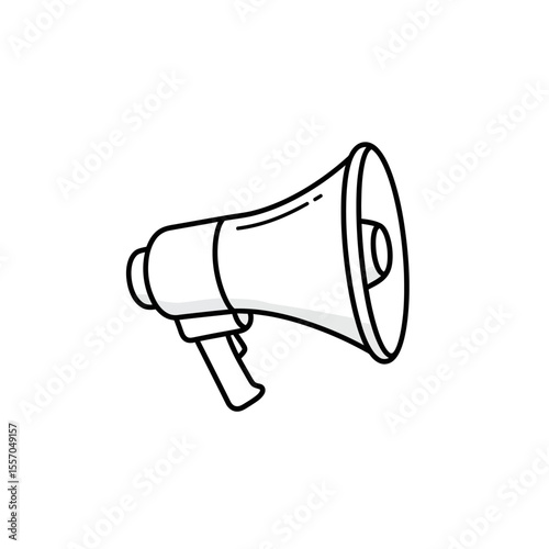 illustration of megaphone icon with simple line style