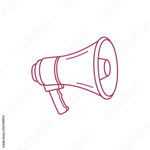 illustration of megaphone icon with simple line style