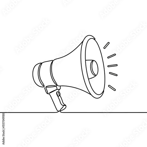 illustration of megaphone icon with simple line style