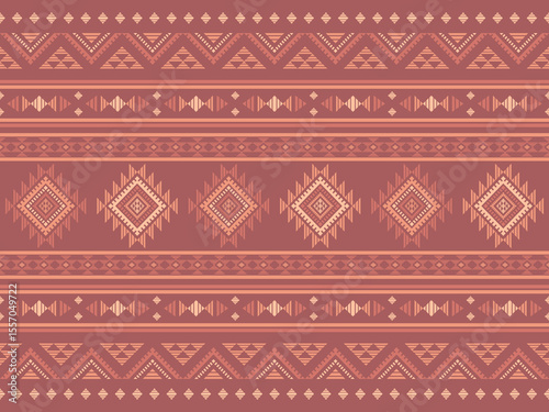 Wallpaper Mural Southwest Native seamless pattern ethnic tribal Aztec geometric Navajo Native American fabric colorful design vector for textile print Torontodigital.ca