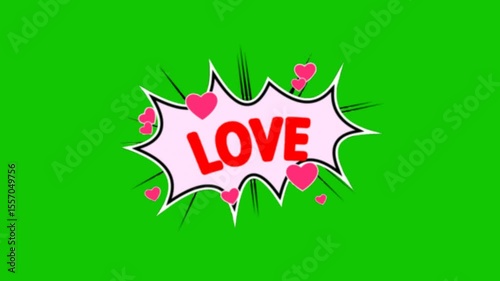 love animation on green screen