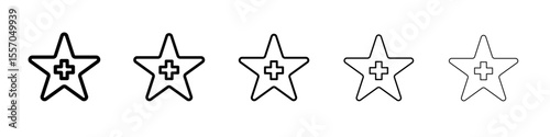 Add to favorite icon vector outline symbol or illustration