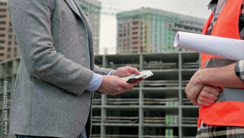General contractor paying dollars to subcontractor for construction work