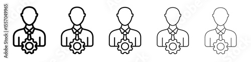 Administrator icon vector outline symbol or illustration
