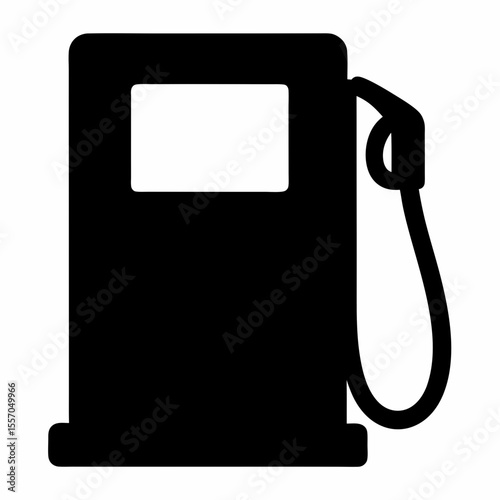 Charging station silhouette vector, electric charging station icon vector illustration