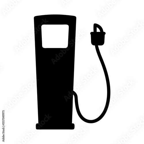 Charging station silhouette vector, electric charging station icon vector illustration