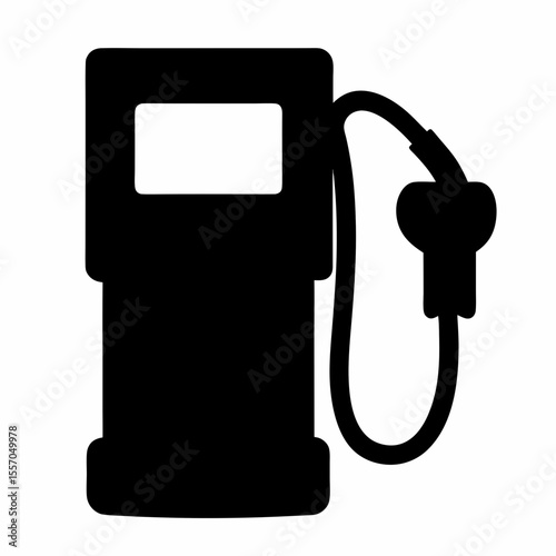 Charging station silhouette vector, electric charging station icon vector illustration