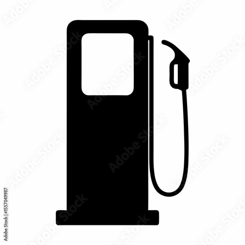 Charging station silhouette vector, electric charging station icon vector illustration