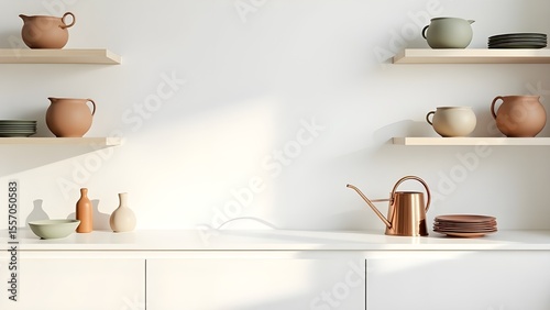 Stylish Interior of a Modern Kitchen Room