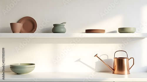 Stylish Interior of a Modern Kitchen Room