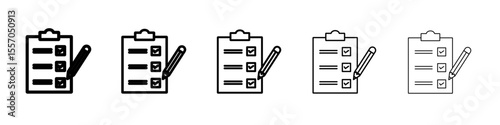 assessment icon vector outline symbol or illustration