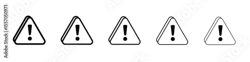 attention sign icon vector outline symbol or illustration