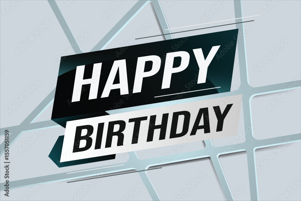 happy birthday word concept vector illustration with lines modern futuristic 3d style for landing page template web mobile app poster banner flyer background gift card coupon label wallpaper happy birthday word concept vector illustration with lines modern futuristic 3d style for landing page template web mobile app poster banner flyer background gift card coupon label wallpaper