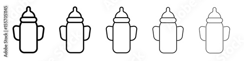 baby sippy icon vector outline symbol or illustration