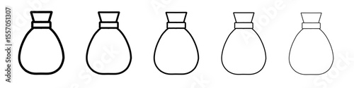 bag icon vector outline symbol or illustration