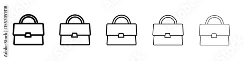 bag icon vector outline symbol or illustration