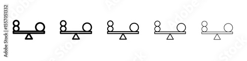 balancing icon vector outline symbol or illustration