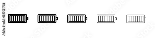 battery icon vector outline symbol or illustration